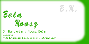 bela moosz business card