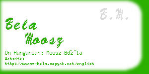 bela moosz business card